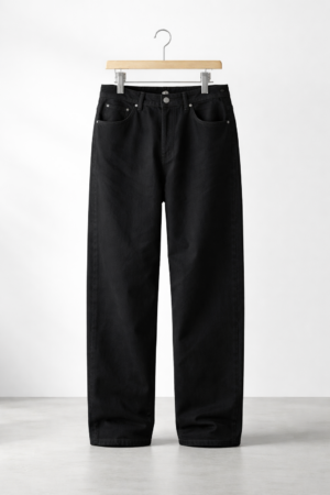 Men’s Premium Black Baggy Jeans – Classic Relaxed Fit